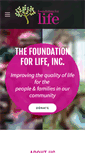 Mobile Screenshot of foundationforlifeinc.org