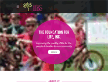 Tablet Screenshot of foundationforlifeinc.org